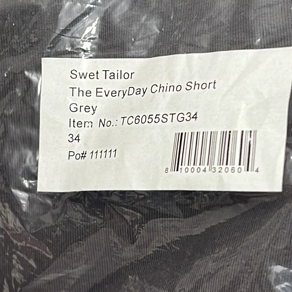 NEW Swet Tailor 29, 34 The Everyday Chino Short Grey‎